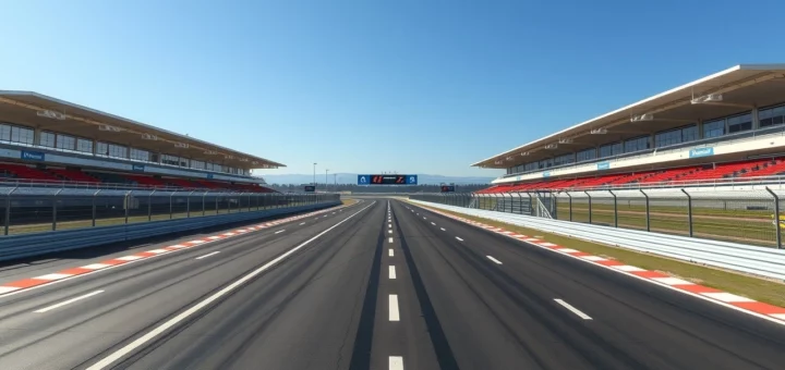 Circuit d'Hockenheim avec ses lignes droites