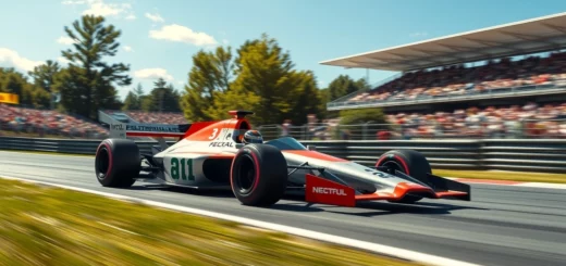 Une illustration de la scène moderne de la Formule 1, mettant en avant la vision d'Alain Prost sur l'évolution du sport.