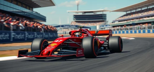 Lewis Hamilton en course pour Ferrari en 2025