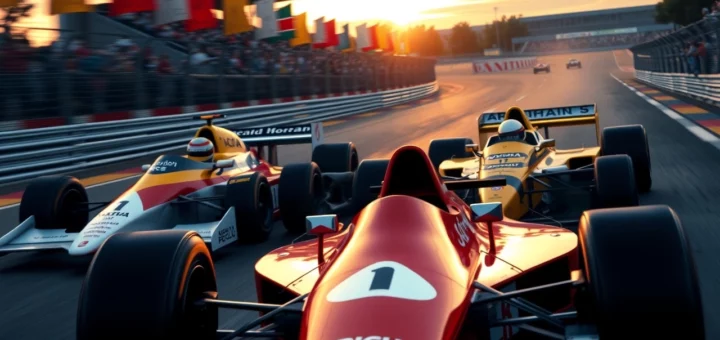 Alain Prost et Ayrton Senna en pleine rivalite en Formule 1