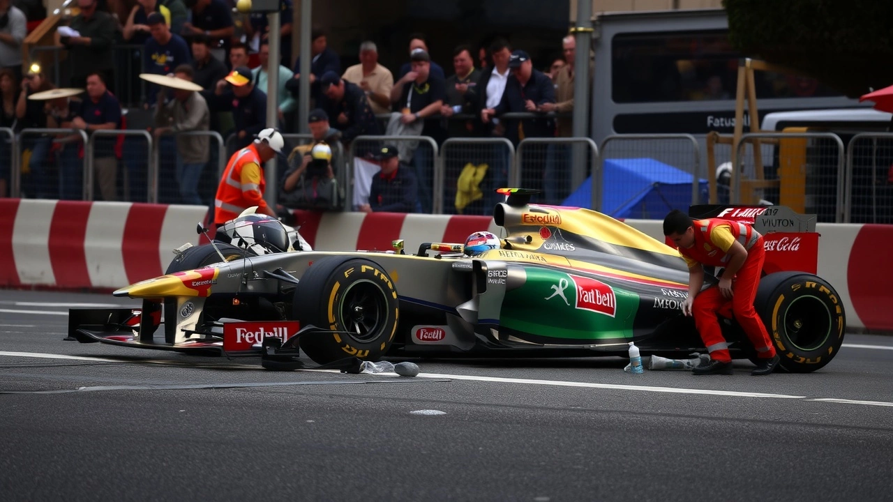voiture de F1 crash lors du Grand Prix de Monaco 2014