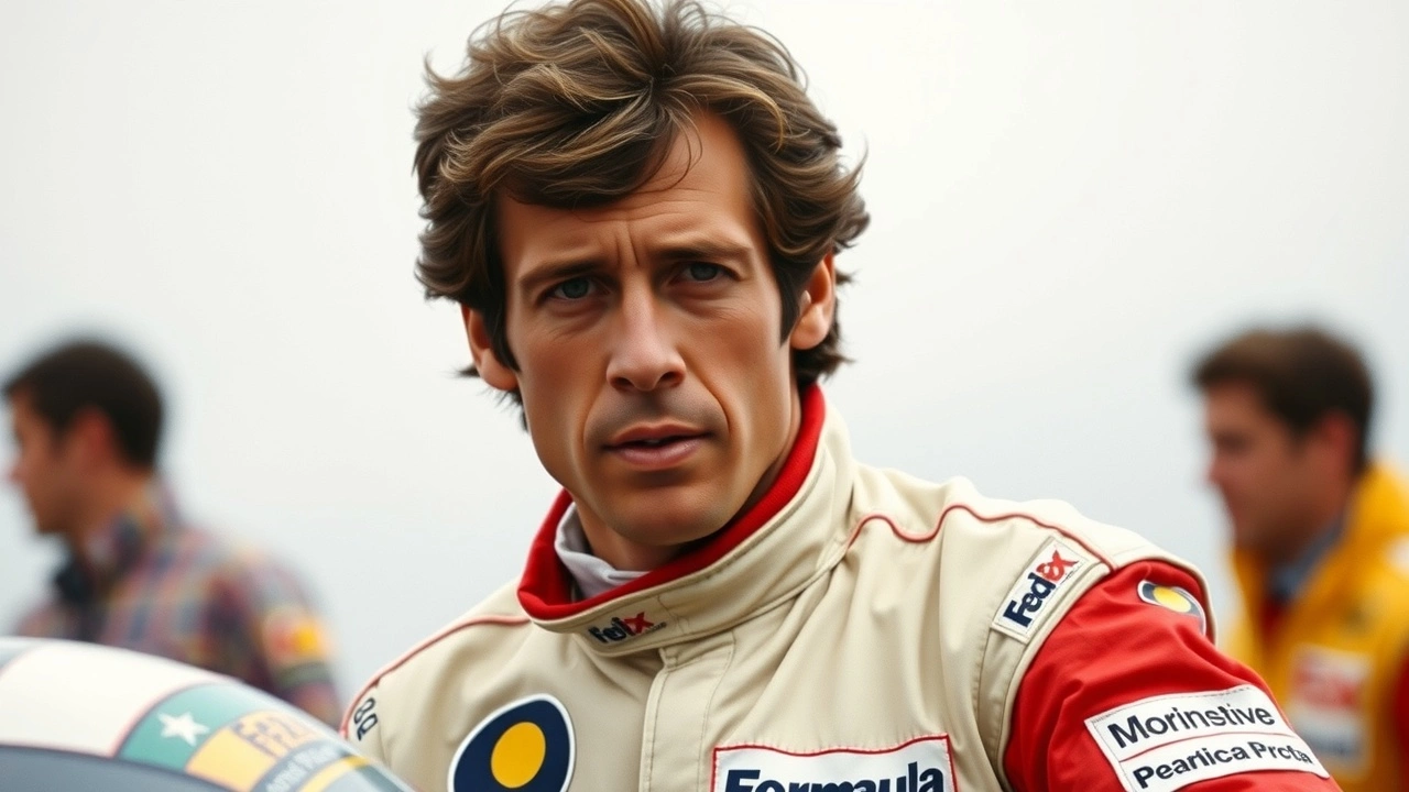 Alain Prost en combinaison de course au début de sa carrière