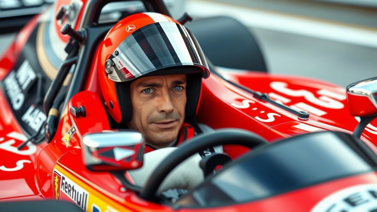 Alain Prost dans une voiture de Formule 1