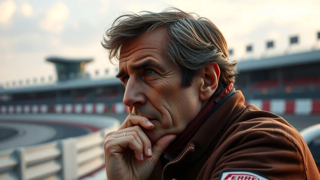 Une illustration d'Alain Prost réfléchissant à l'importance de la sécurité en Formule 1.