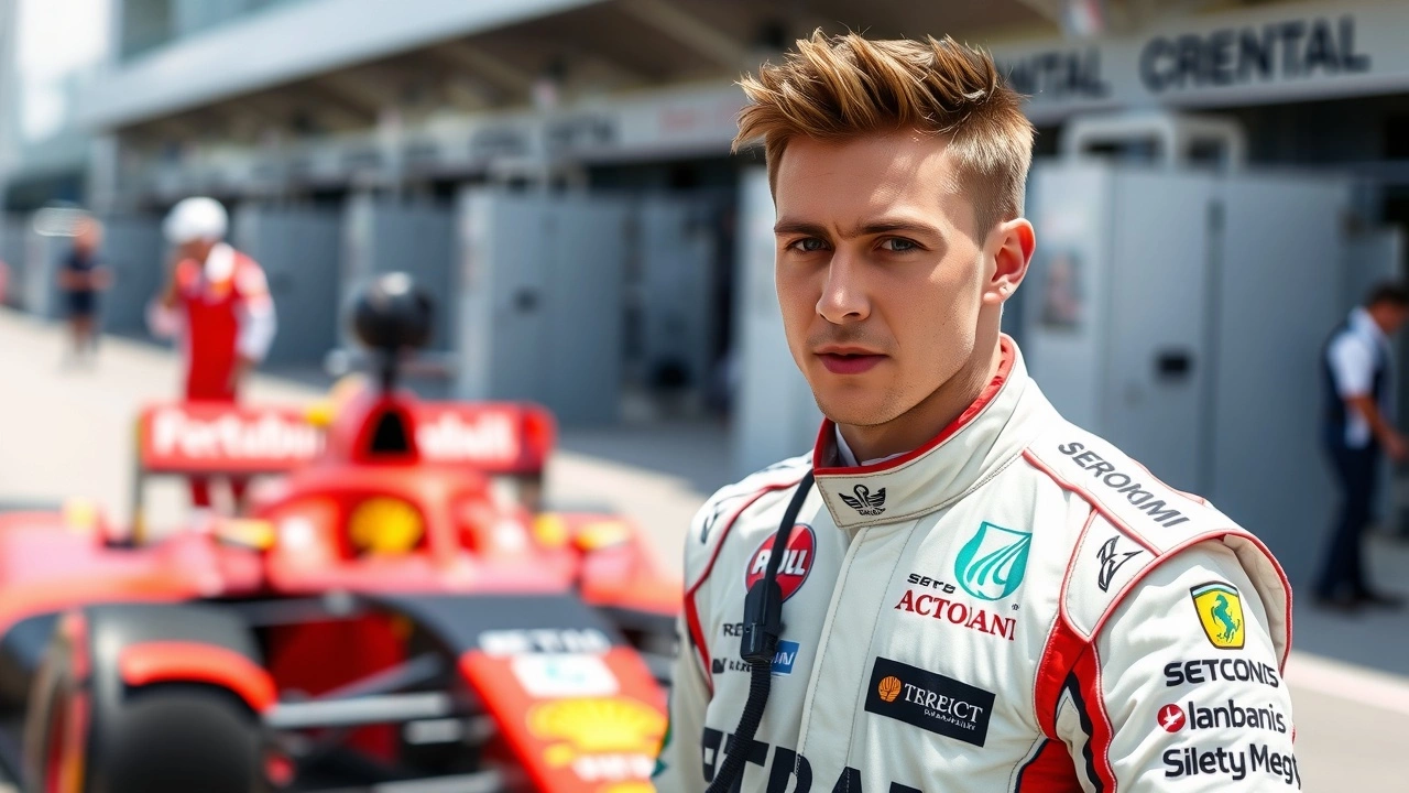 Andrea Kimi Antonelli dans un paddock de Formule 1