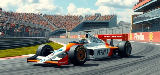 Une image illustrant la passion et l'énergie de la Formule 1, inspirée par Ayrton Senna.