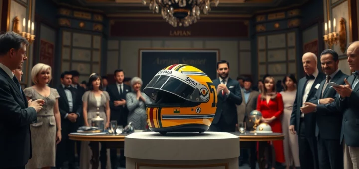 Casque d'Ayrton Senna vendu aux enchères pour un record historique près d'un million de dollars.