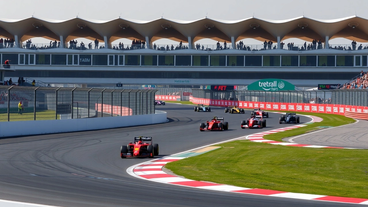 voiture de formule 1 sur le circuit de bahreïn