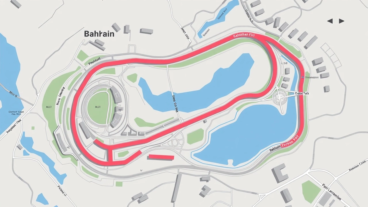 vue du circuit de Formule 1 à Bahreïn