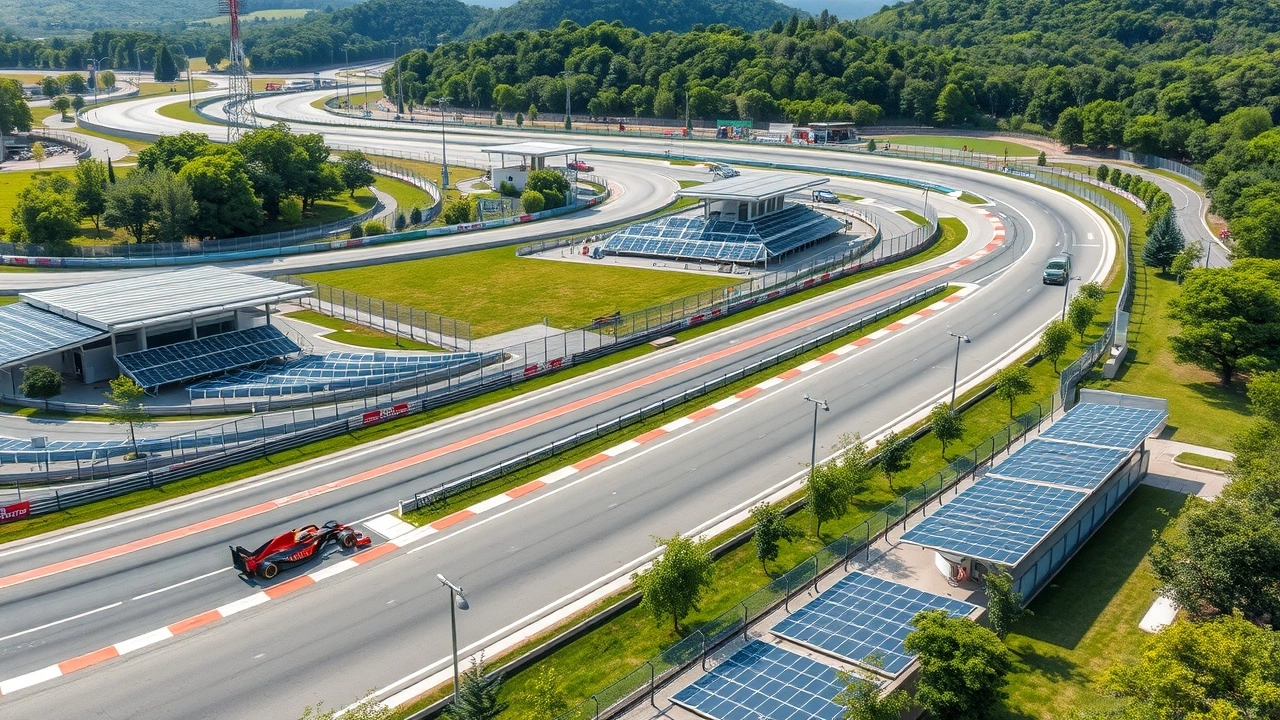 circuit de Formule 1 avec infrastructures durables