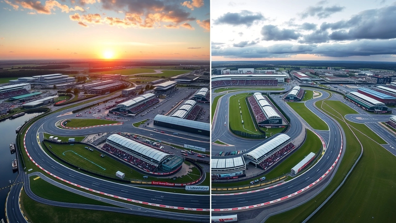 circuit de Silverstone comparatif avec autres circuits de F1