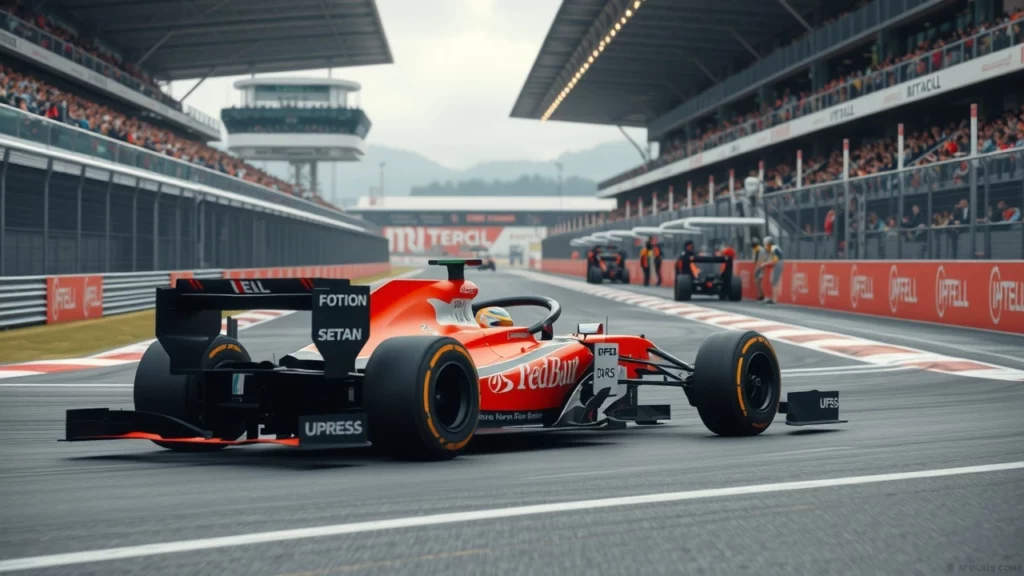Illustration d'une course de F1 avec des mesures de sécurité renforcées.