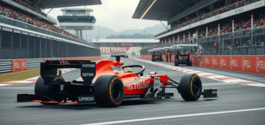 Illustration d'une course de F1 avec des mesures de sécurité renforcées.