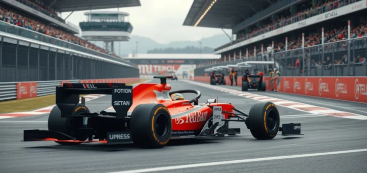 Illustration d'une course de F1 avec des mesures de sécurité renforcées.