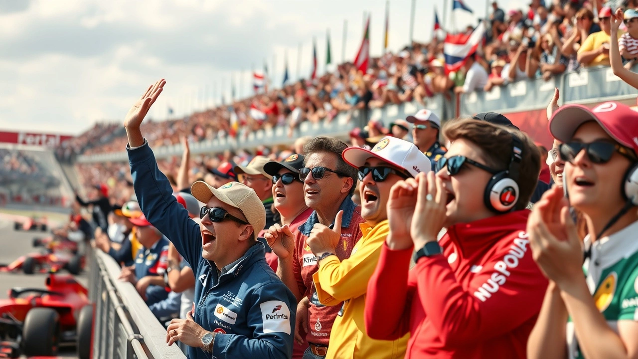 fans de Formule 1 au Grand Prix de France