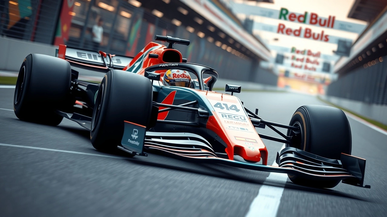 voiture de Formule 1 avec freinage regeneratif en course