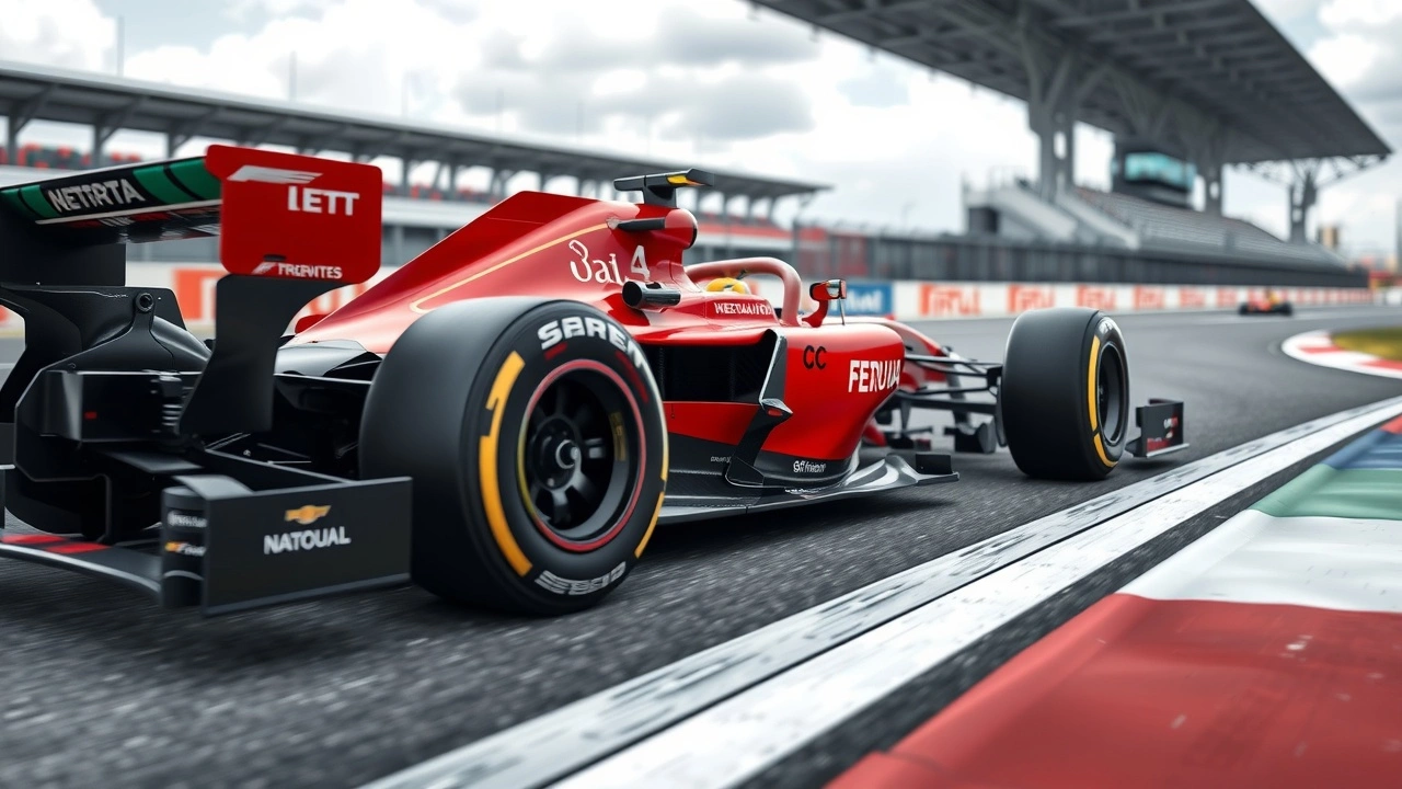 voiture de Formule 1 avec caractéristiques de sécurité avancées