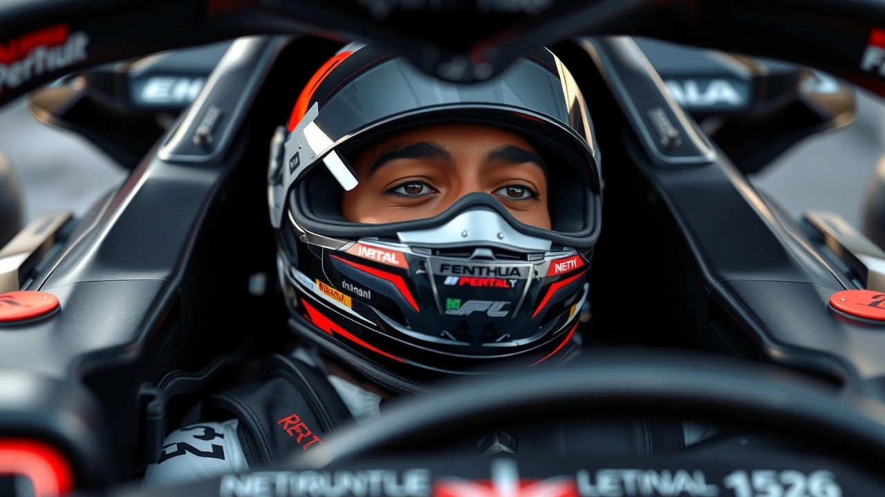 Lewis Hamilton dans sa voiture de Formule 1 en 2023