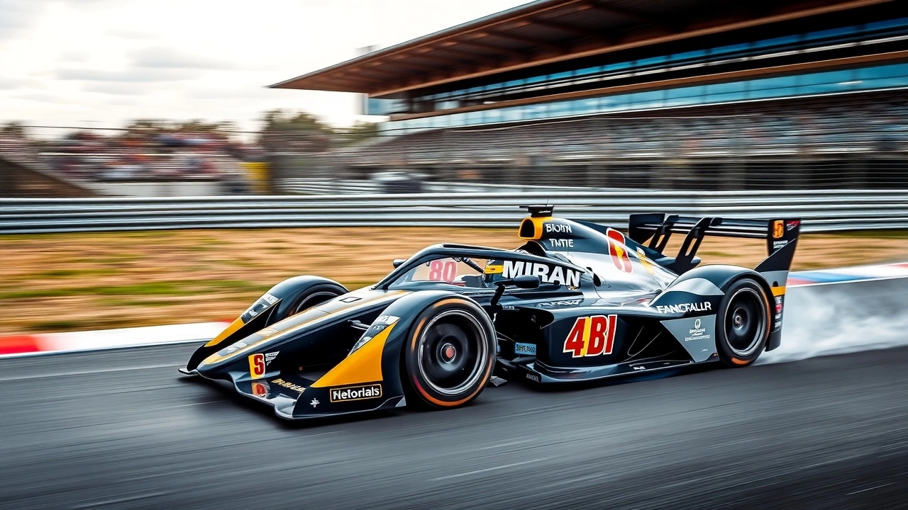 Nicolas Prost en course avec sa voiture de sport
