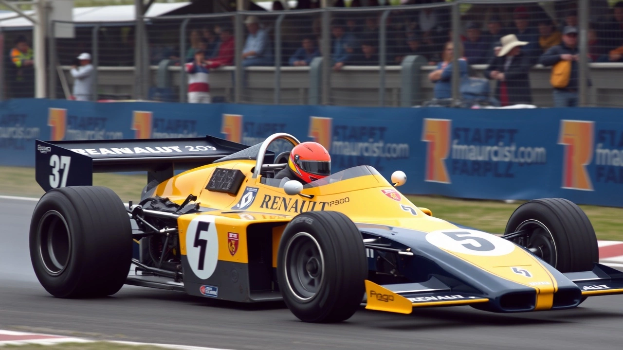 Nicolas Prost dans la Renault RE40 au Grand Prix historique