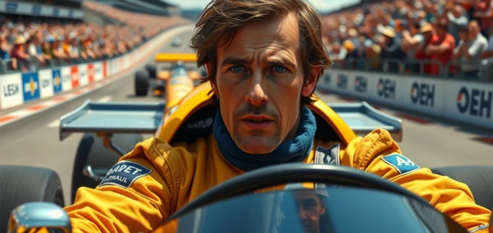 Nicolas Prost au Grand Prix de France Historique avec la Renault RE40