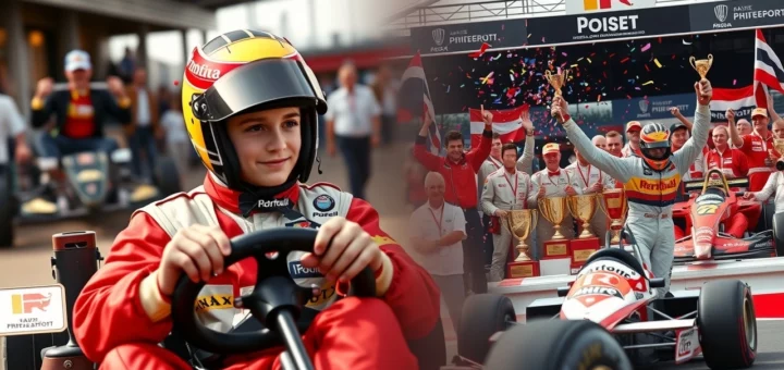 Une illustration d'Alain Prost, de sa jeunesse en karting aux sommets de la Formule 1.