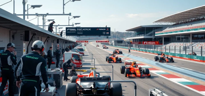 Une image montrant les mesures de sécurité lors d'un Grand Prix de Formule 1.