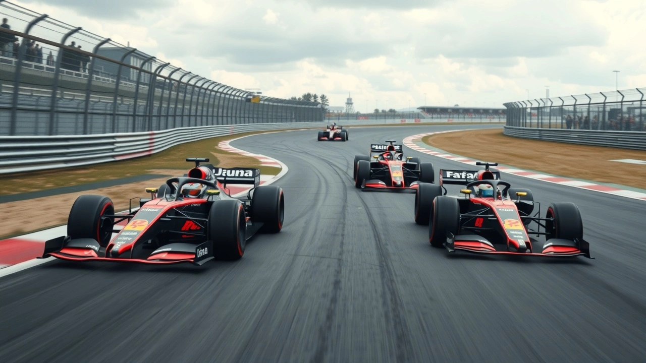voiture de f1 moderne sur le circuit de Suzuka