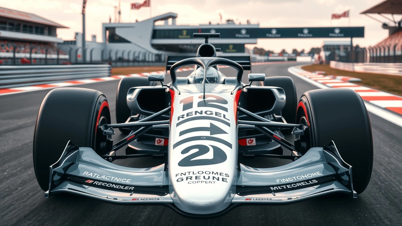 voiture de formule 1 sur circuit de course