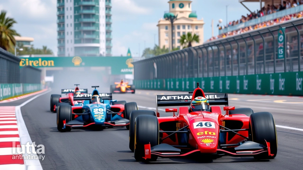 voiture de course en competition au Grand Prix de Miami