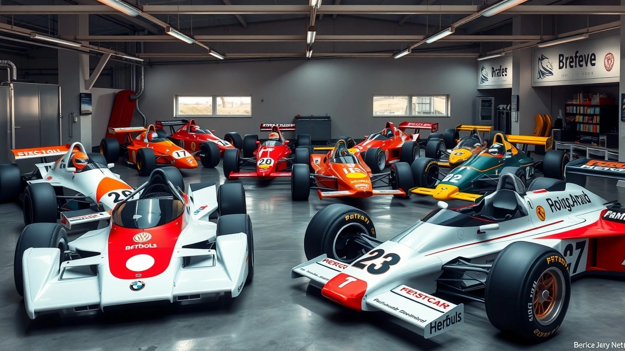 voiture de course de Formule 1 de différentes époques