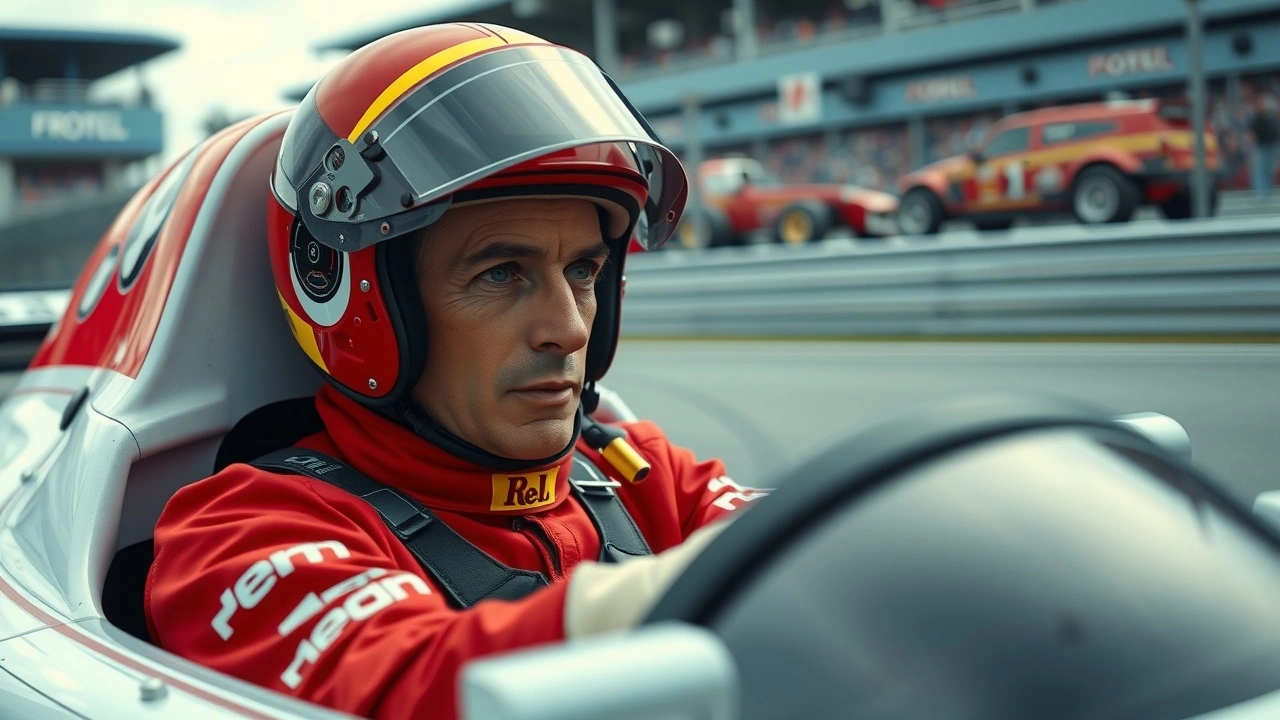 Alain Prost dans une voiture de Formule 1 en course
