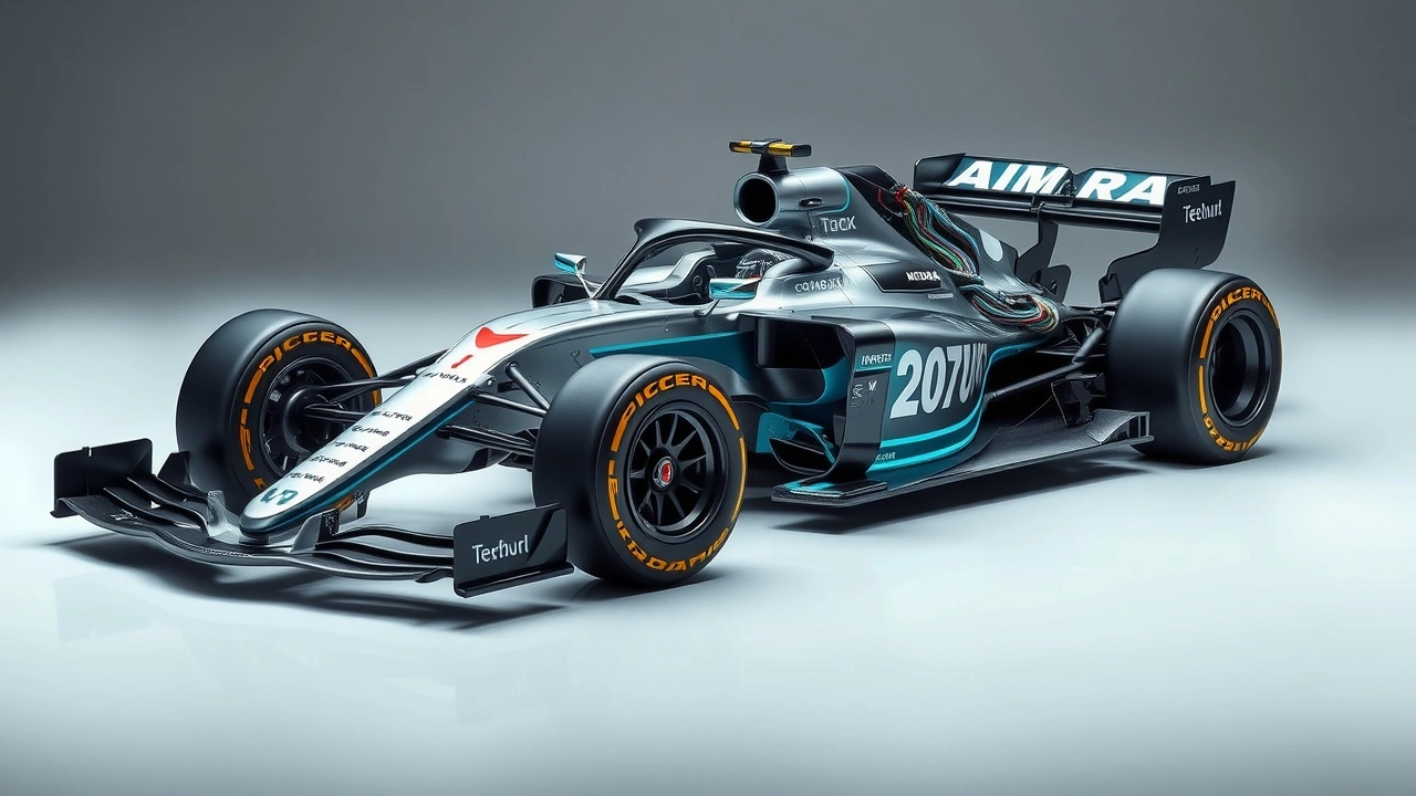 voiture de Formule 1 moderne avec technologies avancées