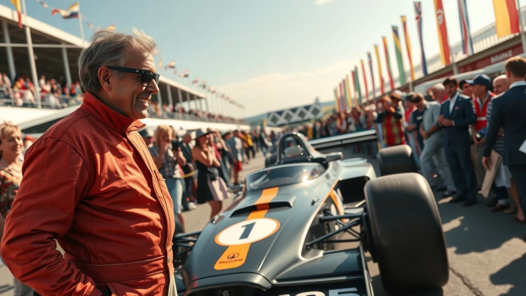 Alain Prost celebrate le 75e anniversaire de la F1 au Festival of Speed de Goodwood avec la McLaren M29.