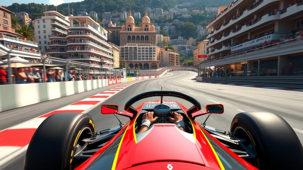 Nicolas Prost pilote la Renault F1 RE40 lors du Grand Prix de Monaco virtuel en 2025.