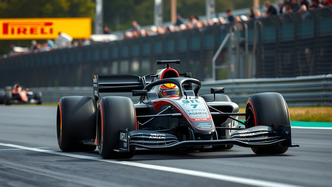 une voiture de F1 avec des features de sécurité avancées