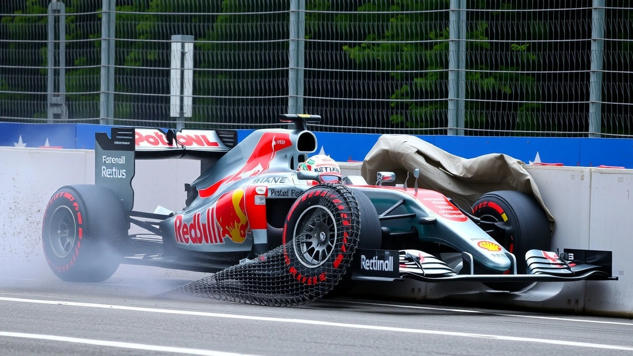 accident d'une voiture de Formule 1 en 2014