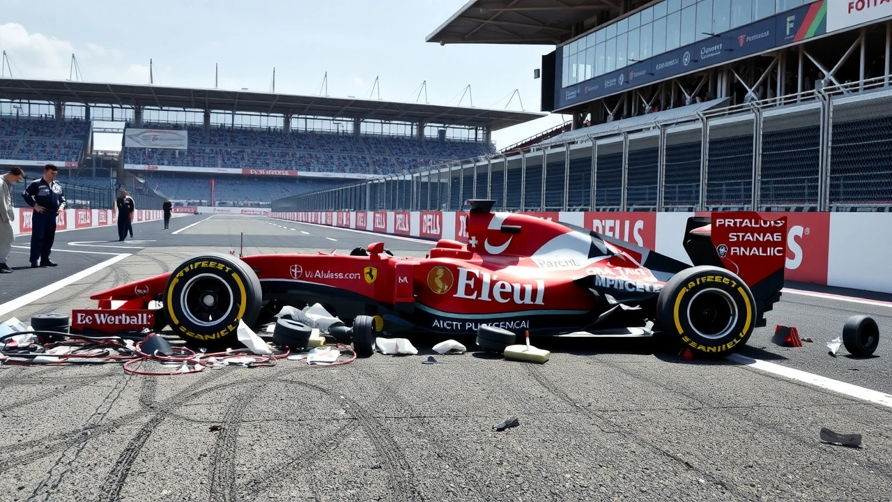 site de l'accident de Jules Bianchi en 2014