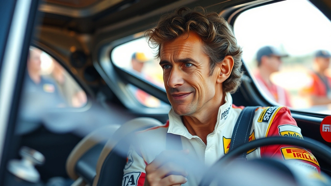Alain Prost lors d'activités caritatives après la F1