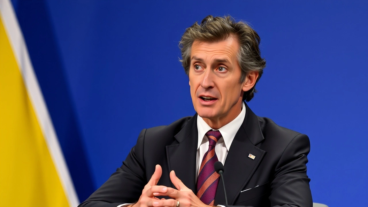 Alain Prost en conférence de presse