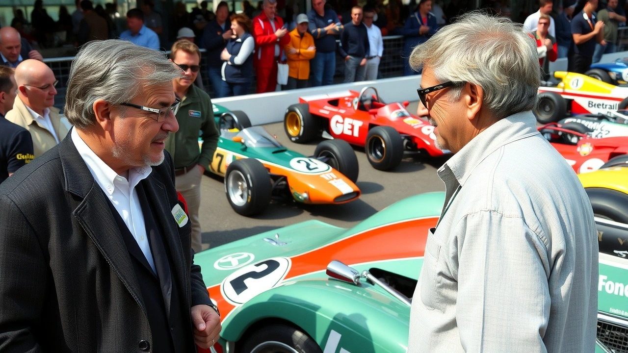 Alain Prost et Jacques Villeneuve au Grand Prix de France Historique