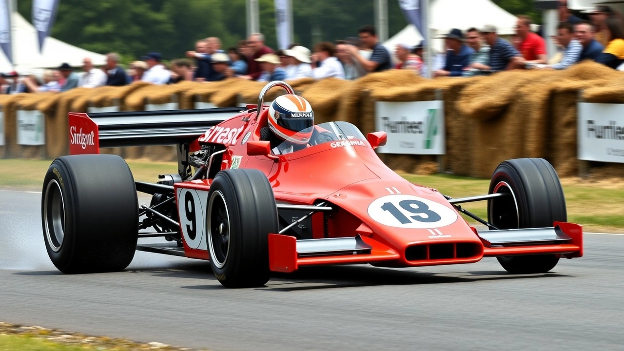 Alain Prost conduisant la McLaren MP4/4 au Goodwood