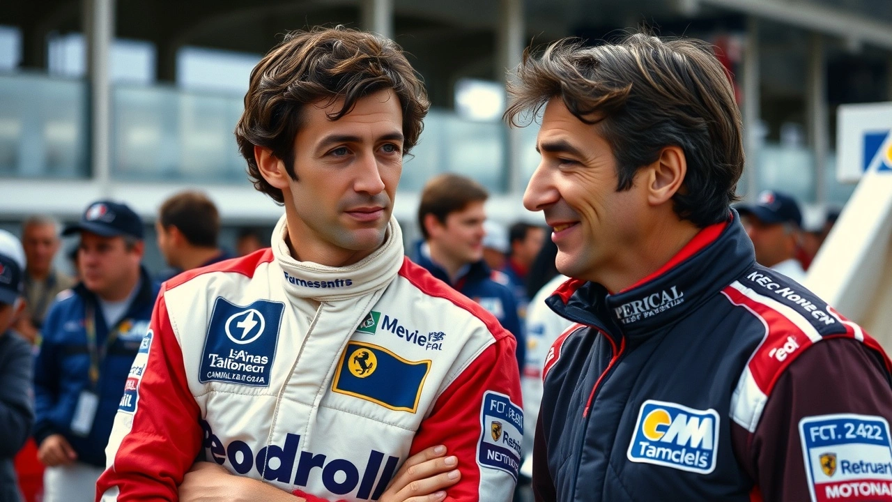 Alain Prost et Oscar Piastri en tenue de course