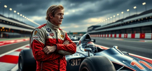 Une représentation d'Alain Prost réfléchissant sur l'évolution des mentalités dans la Formule 1.