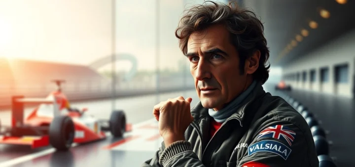 Un portrait d'Alain Prost réfléchissant sur son héritage en Formule 1.