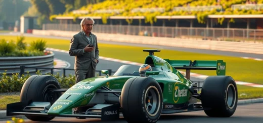 Alain Prost discutant du développement durable en Formule 1