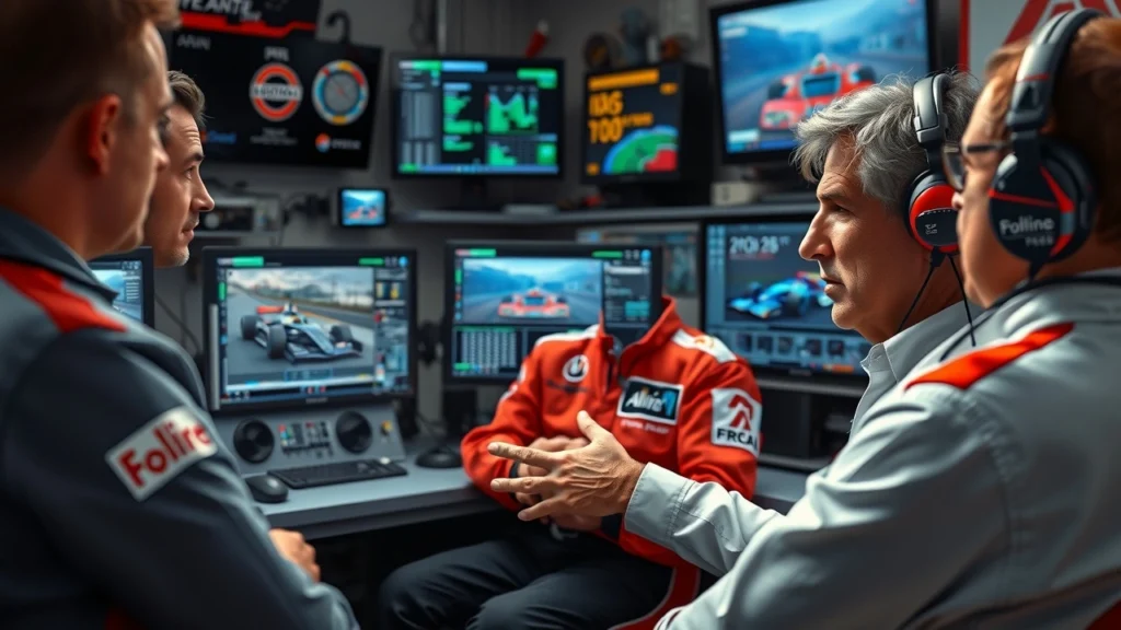 Alain Prost discutant avec l'équipe Alpine sur la gestion de Oscar Piastri.