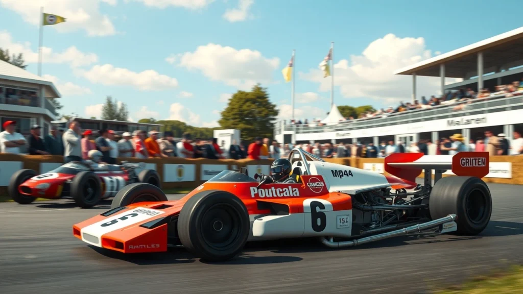 Alain Prost pilotant la McLaren MP4/4 au Festival de Goodwood 2025