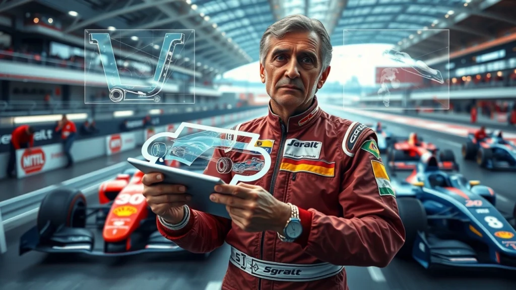 Alain Prost envisageant l'avenir de la Formule 1 moderne.