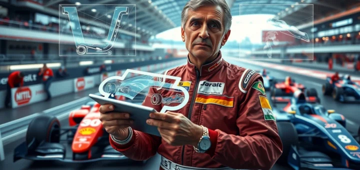 Alain Prost envisageant l'avenir de la Formule 1 moderne.